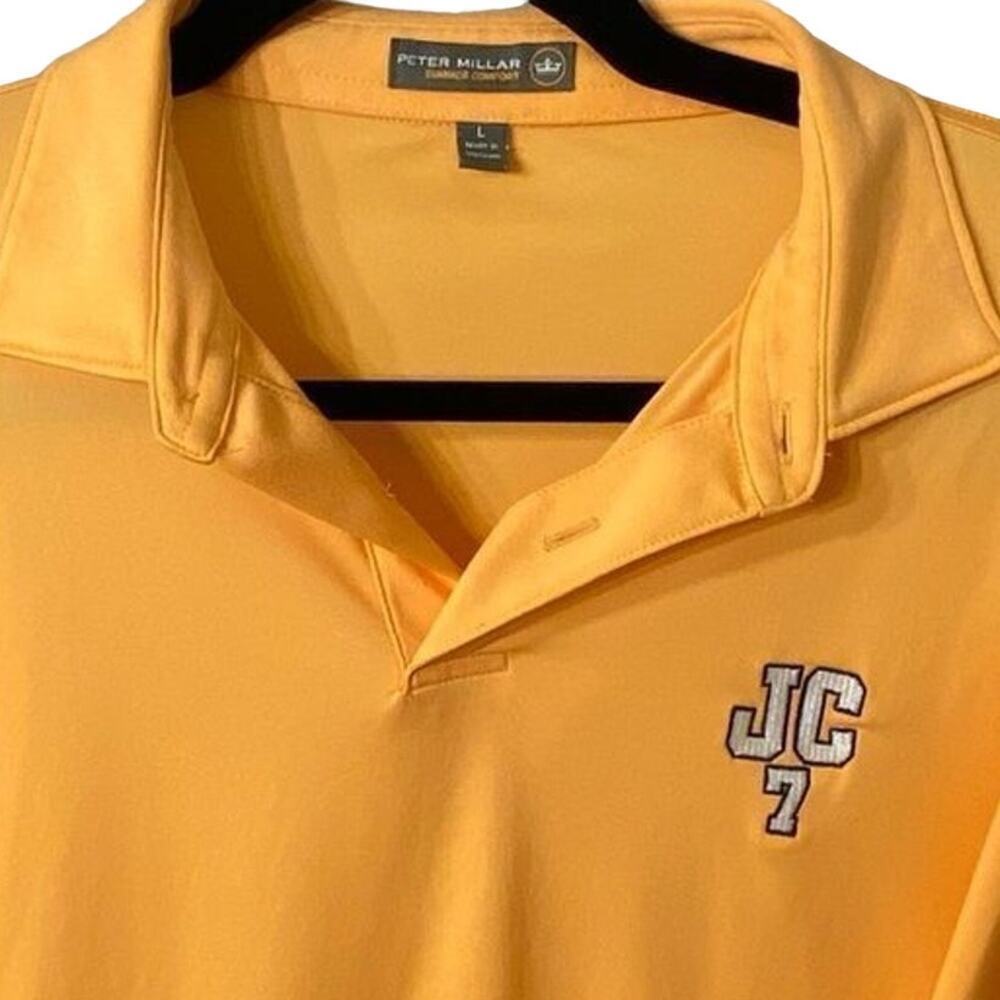 Peter Millar Summer Comfort Short Sleeve Golf Embroidered Polo Orange Size Large - Picture 3 of 4